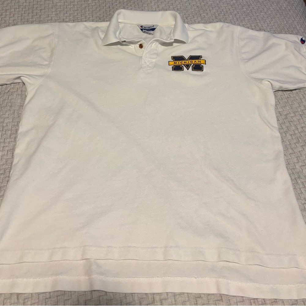 Michigan Wolverines Champion Embroidered Polo Size XL